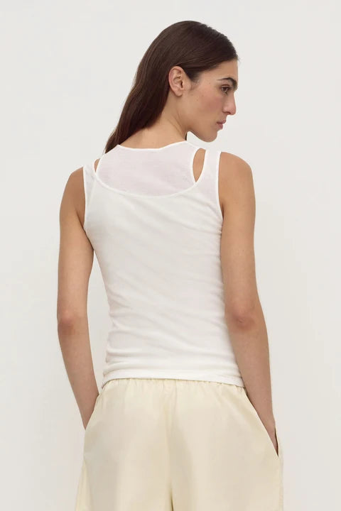 Assembly - Mika Jersey Layered Tank - White