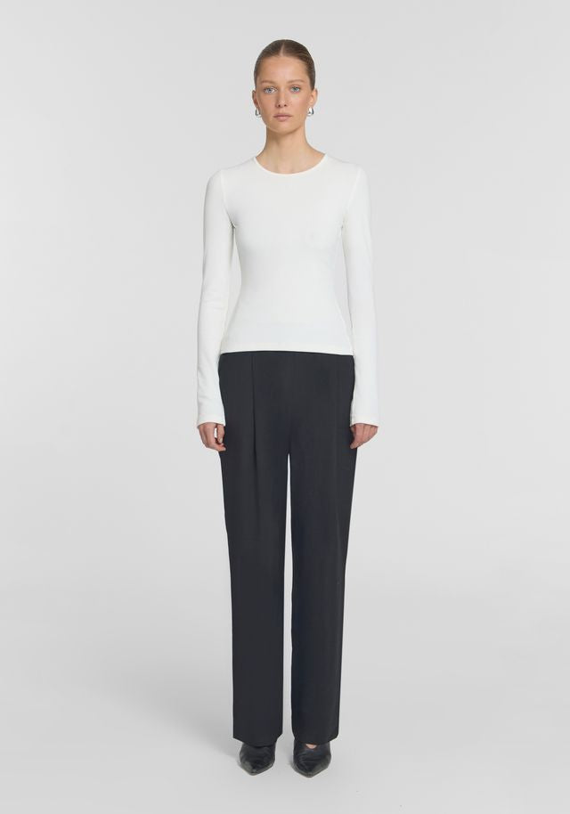 Vikoria & Woods- Rib Longsleeve Tee- Ivory