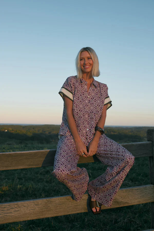 Cable - Nova Blouse - Lattice Print
