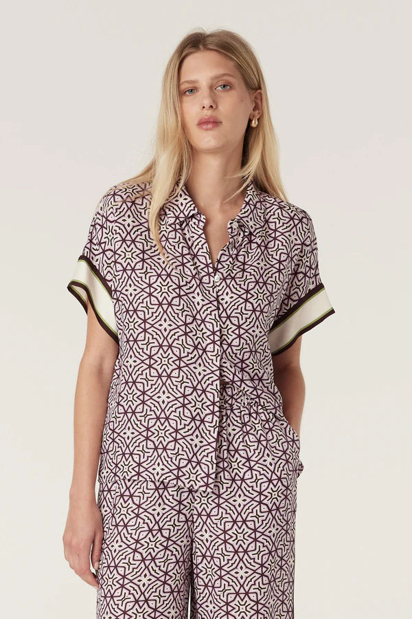 Cable - Nova Blouse - Lattice Print