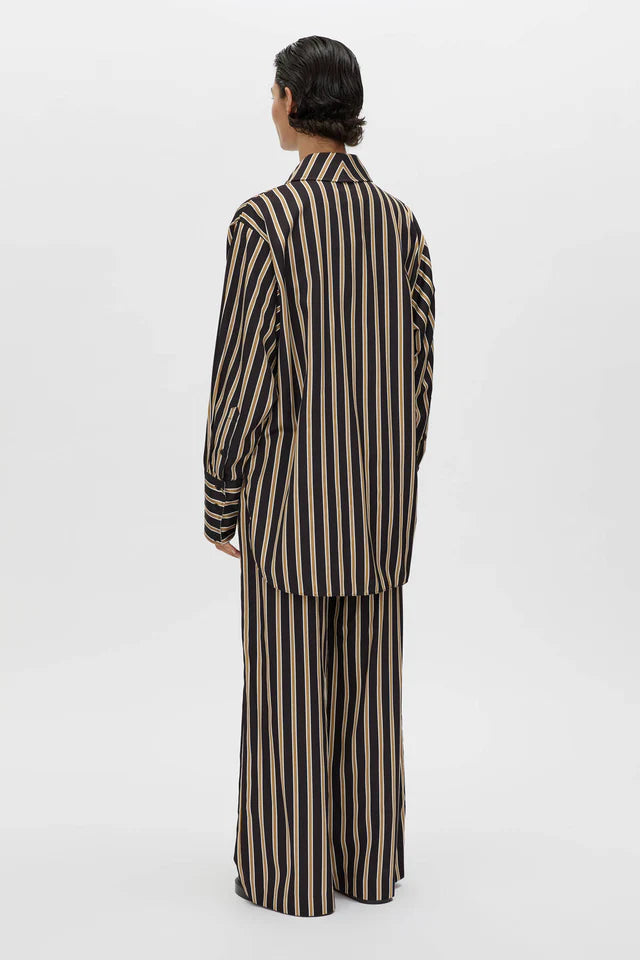 Camilla and Marc - Novella Shirt - Blk/Bronze Stripe