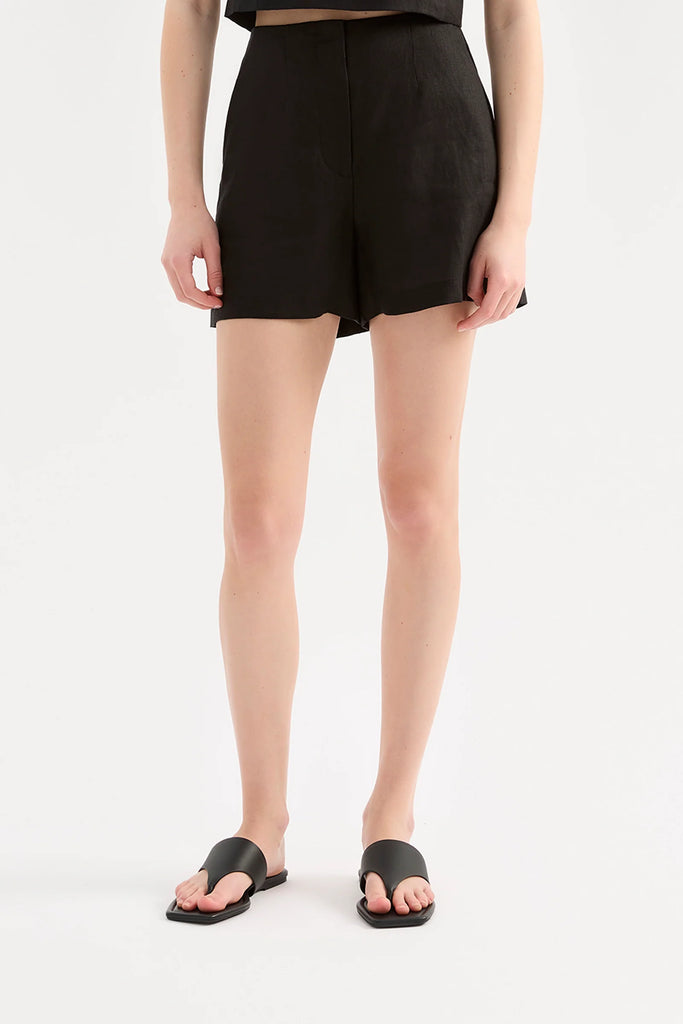 Nude Lucy - Marli Linen Short - Black