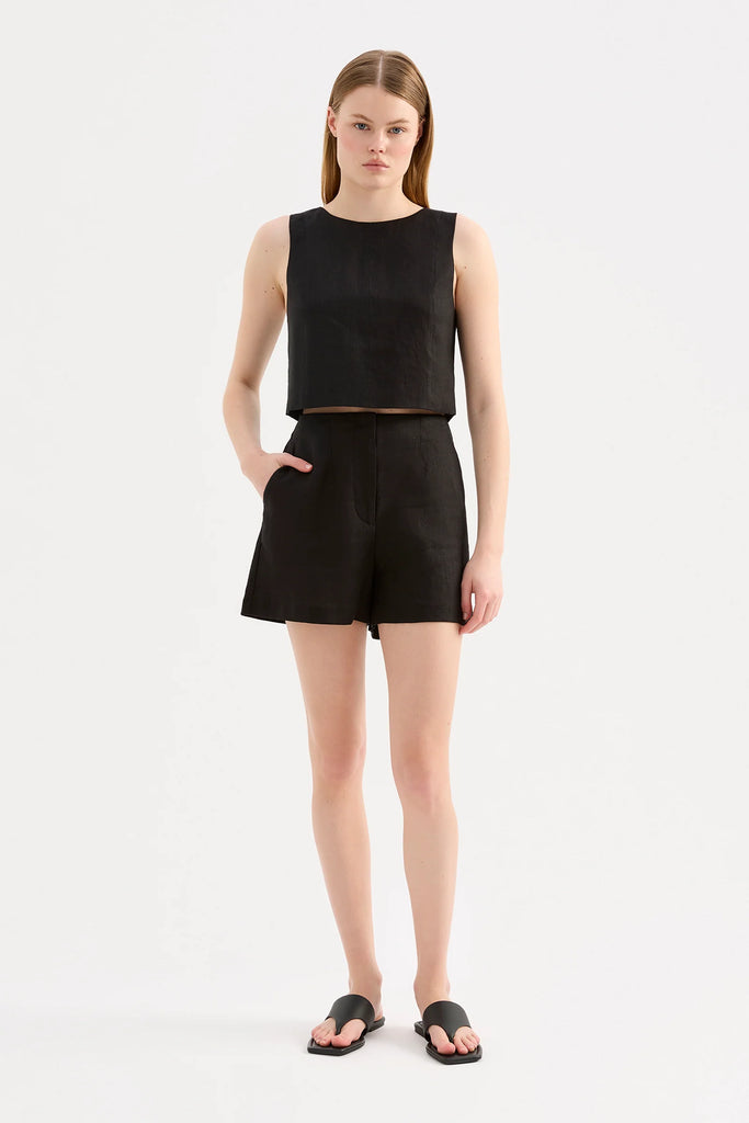 Nude Lucy - Marli Linen Short - Black