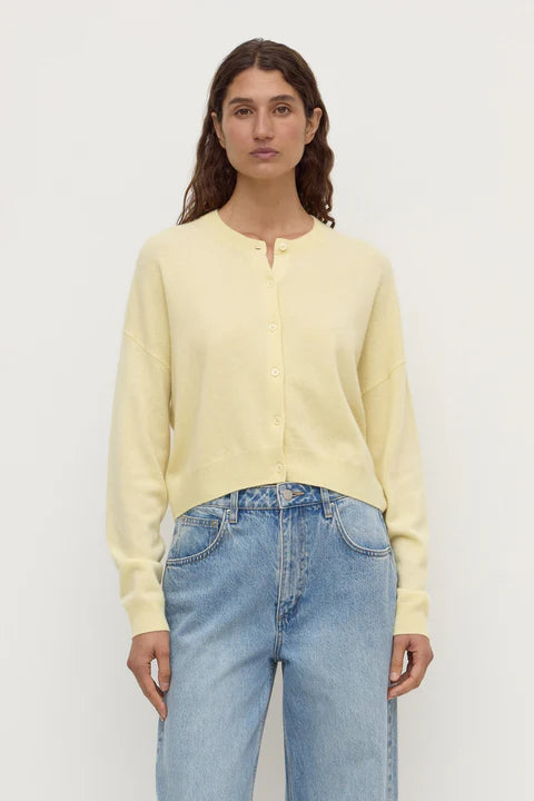 Assembly- Odelle Cashmere Cardigan- Butter yellow