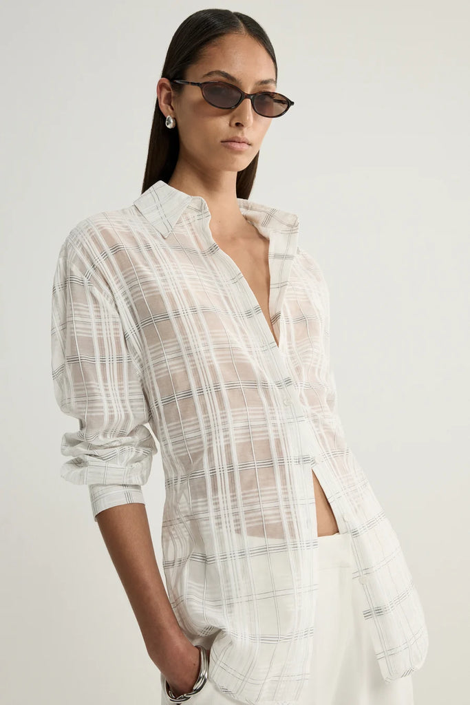 Elka - Onyx Shirt - White Check