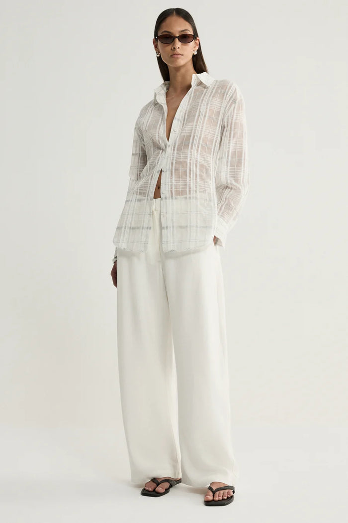 Elka - Onyx Shirt - White Check