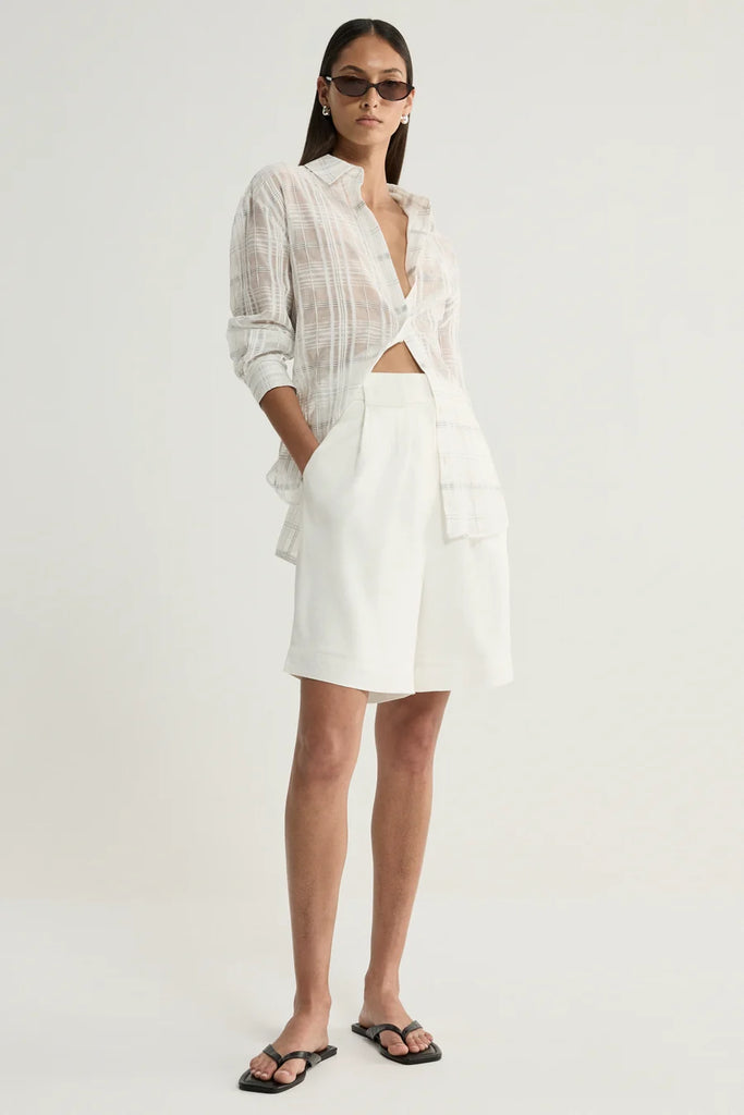 Elka - Onyx Shirt - White Check