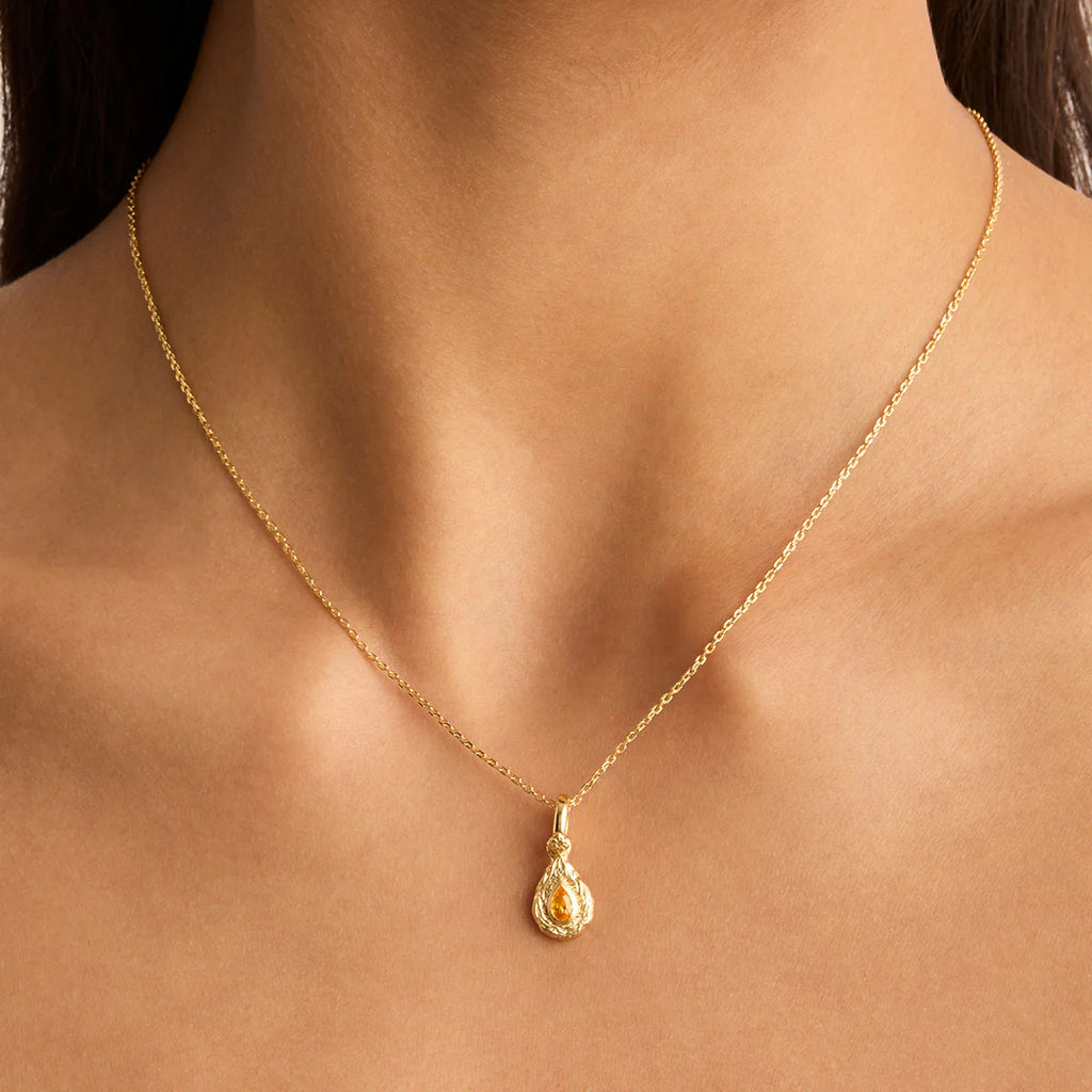By Charlotte - Gold With Love Pendant - November