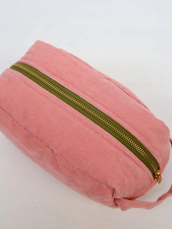 Mosey Me -  Corduroy Dopp Kit in Peach