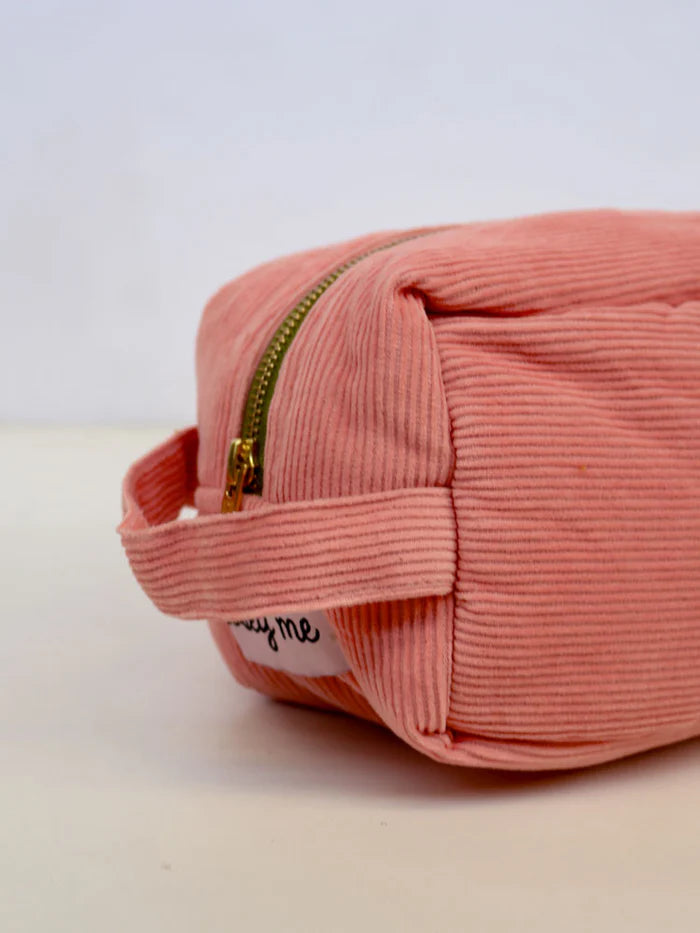 Mosey Me -  Corduroy Dopp Kit in Peach