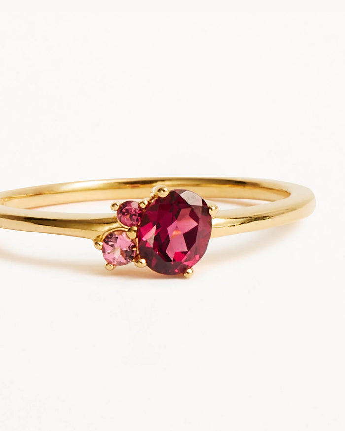 BY CHARLOTTE- 18K GOLD VERMEIL-KINDRED BIRTHSTONE-RING-JULY