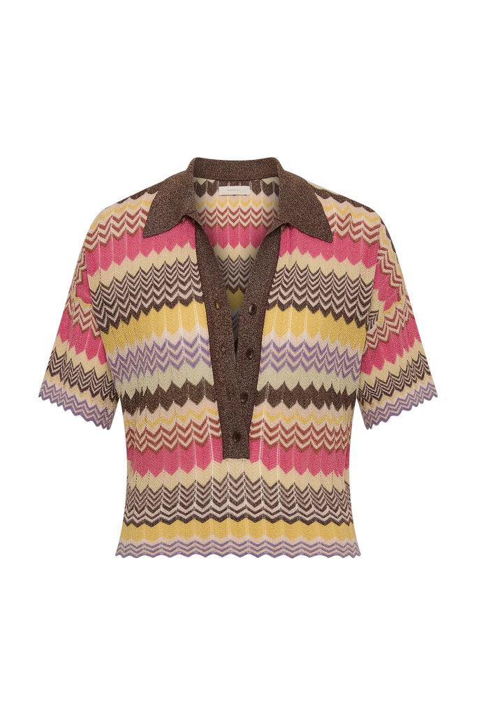 Faithfull - Raya Polo Top - Perla Stripe