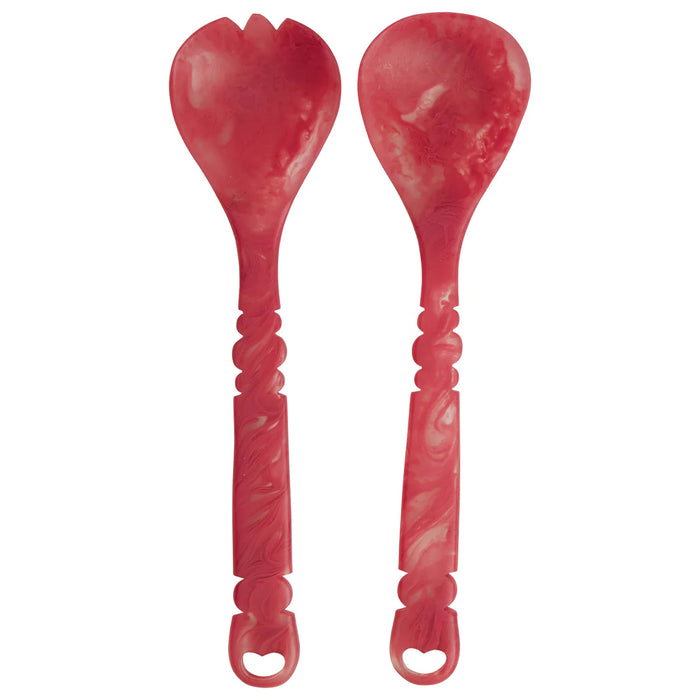 Sage x Clare - Wilkie Salad Servers - Raspberry