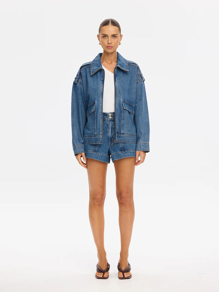 Kivari- Rita Denim Jacket- Drift Blue