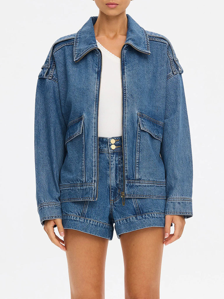 Kivari- Rita Denim Jacket- Drift Blue
