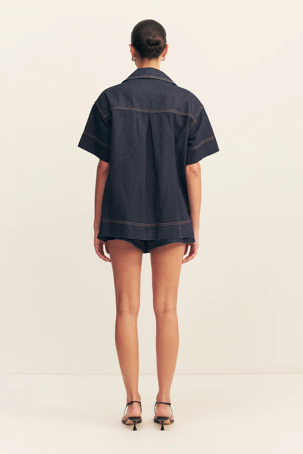 SHONA JOY- RITA PULLOVER TOP- DEEP INDIGO