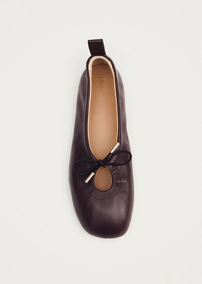 Alohas - Rosalind Brown Leather Ballet Flats