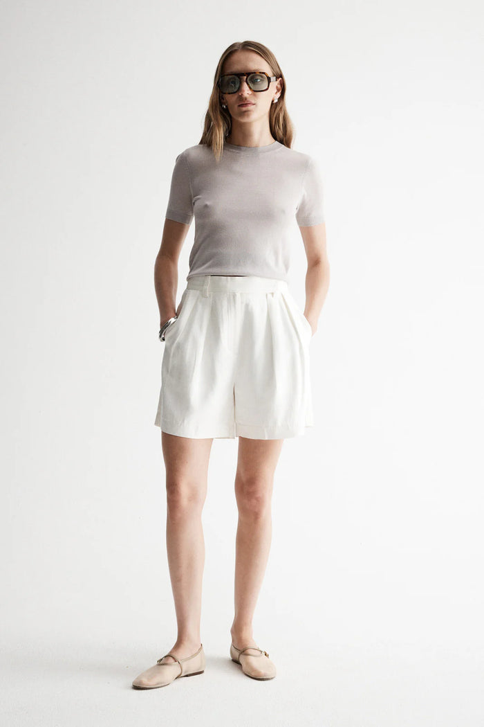 Elka - Sandy Knit Tee - Stone