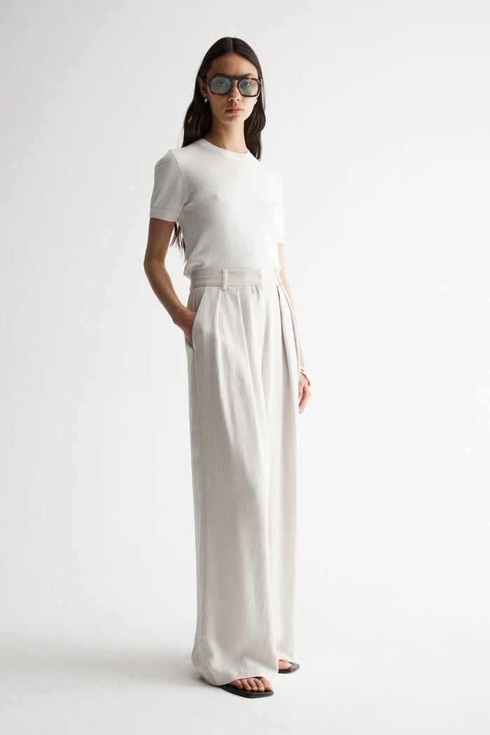 Elka- Sandy Knit Tee- White