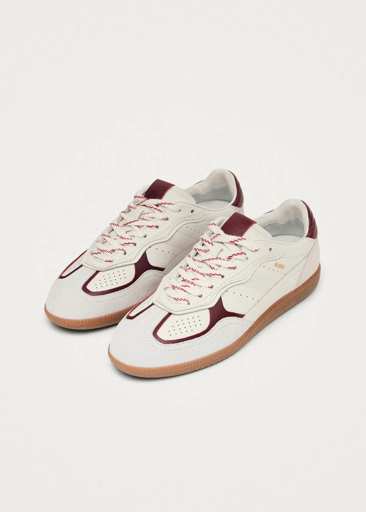 Alohas -Tb.490 Rife Grain White Burgundy Leather Sneakers