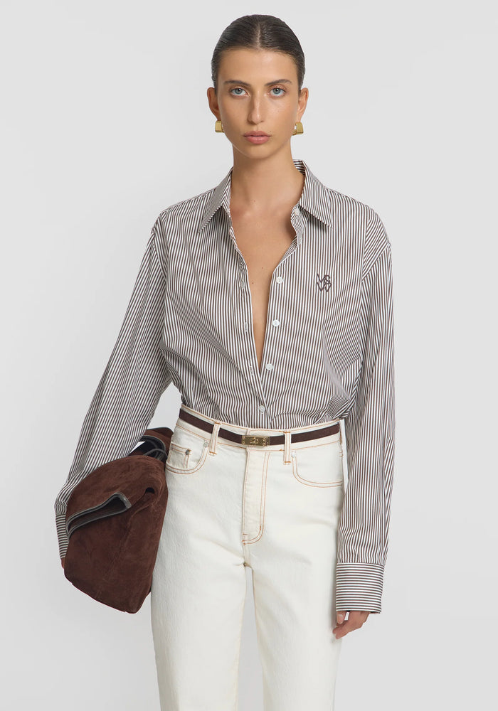 Viktoria & Woods - Trinity Shirt - COCOA STRIPE