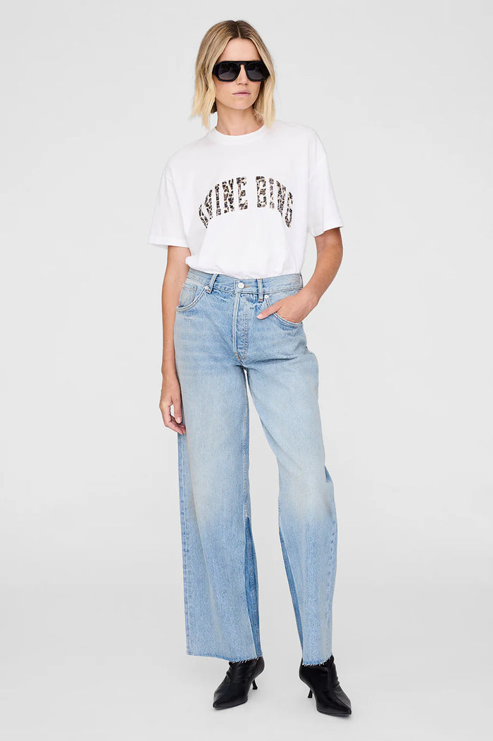 Anine Bing- Walker Tee- Leopard -Ivory