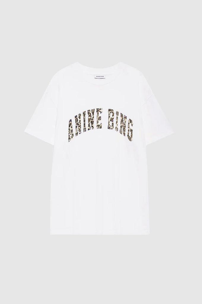 Anine Bing- Walker Tee- Leopard -Ivory