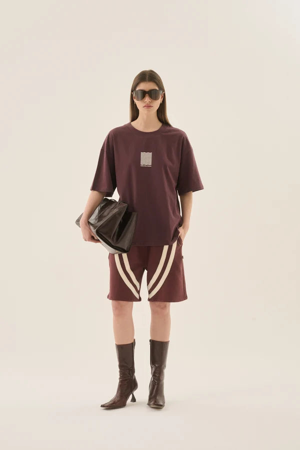 Araminta James - Waves Oversized Tee - Chocolate