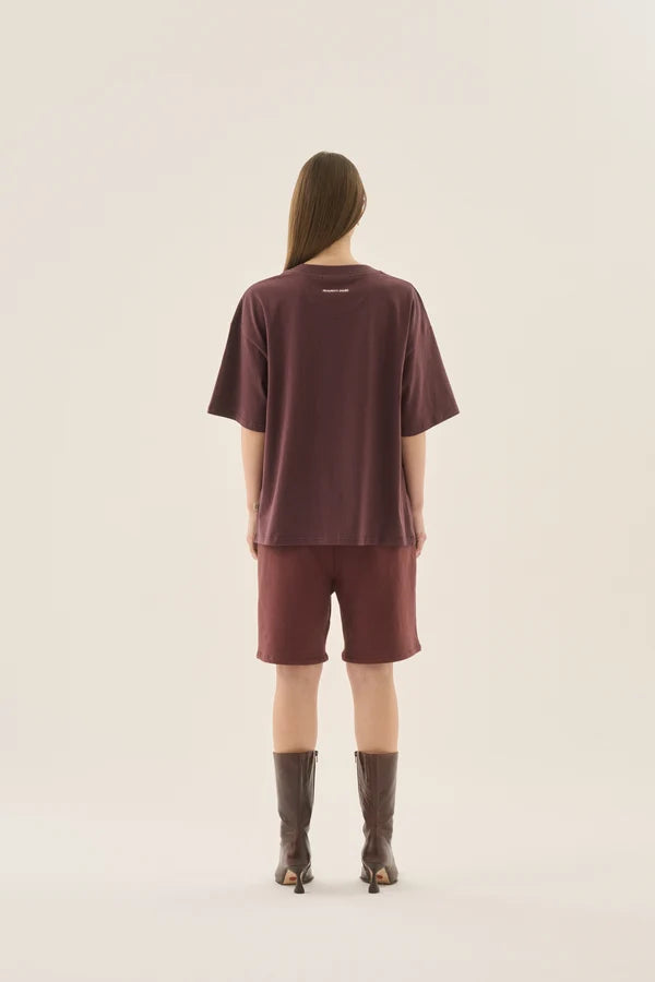 Araminta James - Waves Oversized Tee - Chocolate