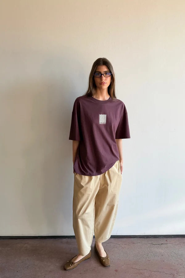 Araminta James - Waves Oversized Tee - Chocolate