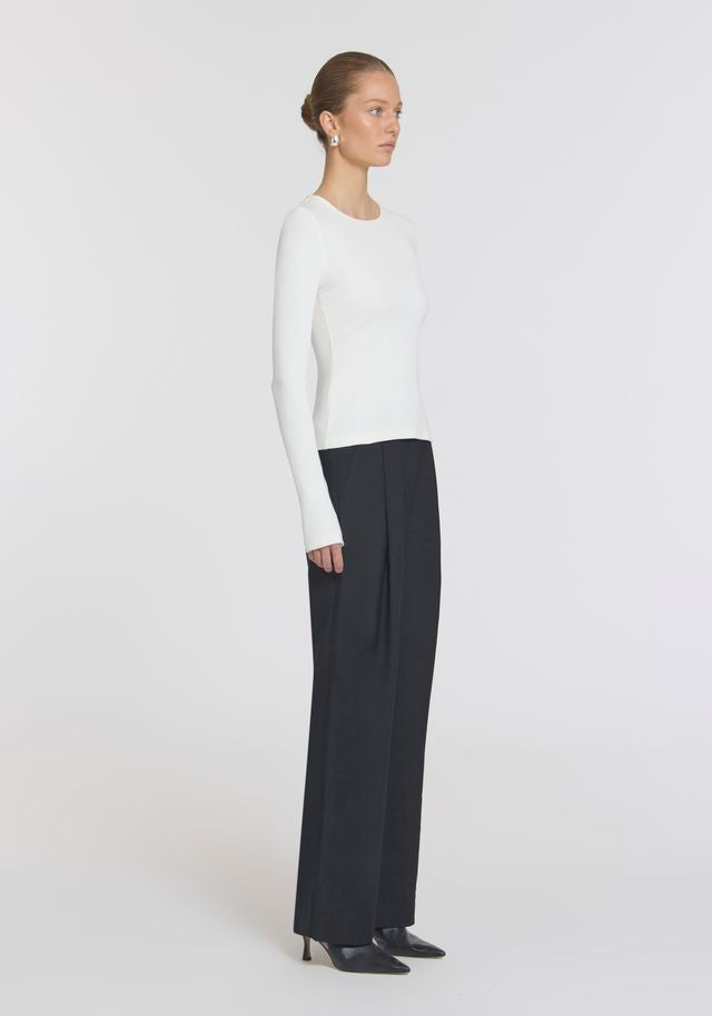 Vikoria & Woods- Rib Longsleeve Tee- Ivory