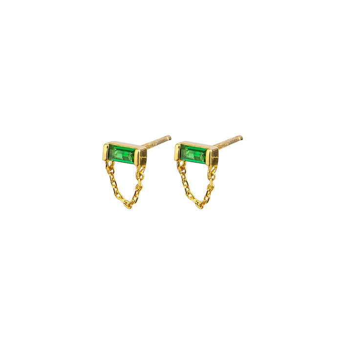 Jolie & Deen - Alden Green Earrings - Gold
