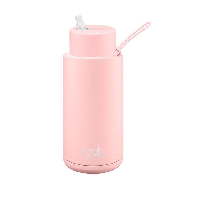 Frank Green - 34oz Ceramic Reusable Bottle (With Straw)- Blushed