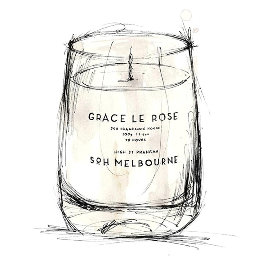 SOH Melbourne - Grace Le Rose - White Matte Glass