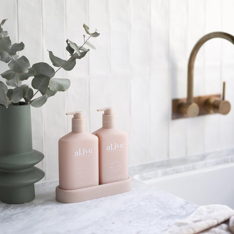 Al.ive - WASH & LOTION DUO + TRAY - APPLEWOOD & GOJI BERRY