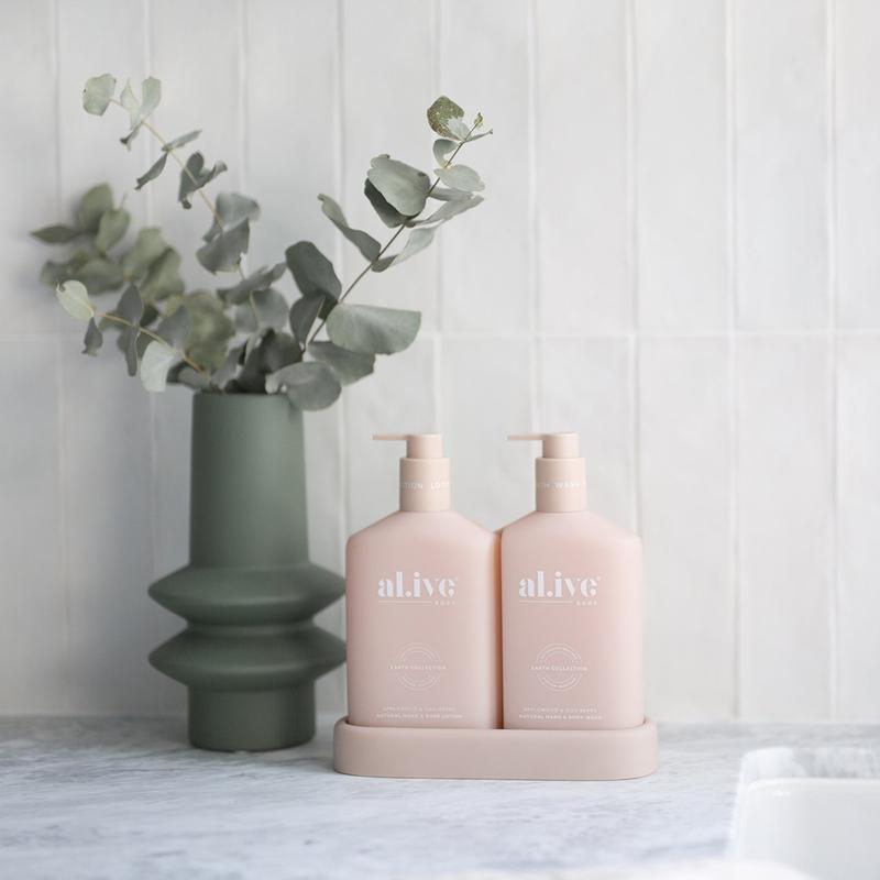 Al.ive - WASH & LOTION DUO + TRAY - APPLEWOOD & GOJI BERRY
