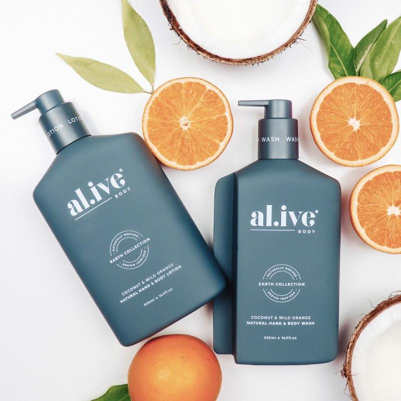 Al.ive - WASH & LOTION DUO + TRAY - COCONUT & WILD ORANGE