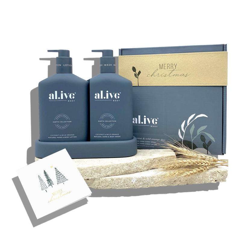 Al.ive - WASH & LOTION DUO + TRAY - COCONUT & WILD ORANGE